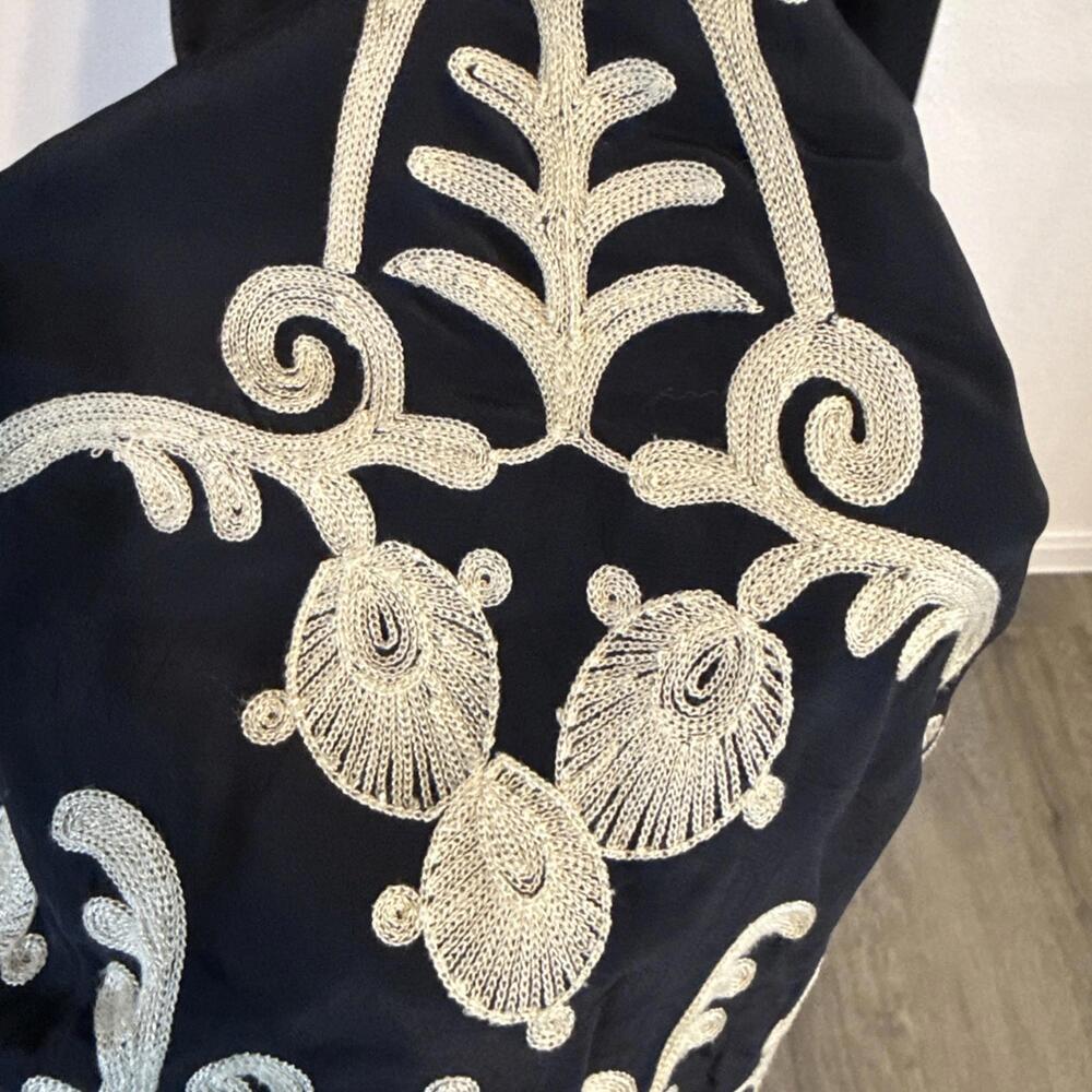 $950 Isabel Marant Etoile Embroidered Crepe 'Feliana' Midi Dress Sz: 34 US 2 - Picture 10 of 15